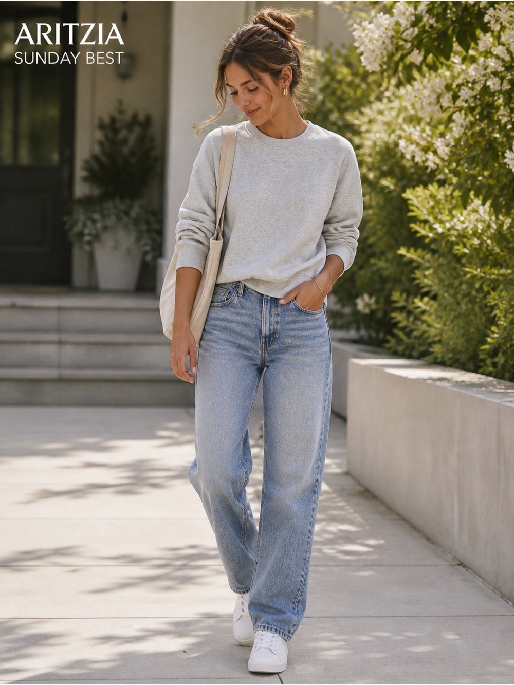 Sunday Best Light Gray Crewneck Sweater